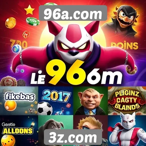 Diversidade de jogos disponíveis em 96a.com